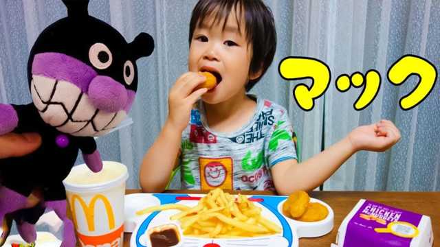 グルメ動画ばいきんまんのおいしいものをひったくる大冒険