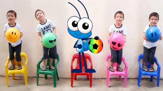 Dancing Video: Joyful Moments with Ball and Bug Buddy