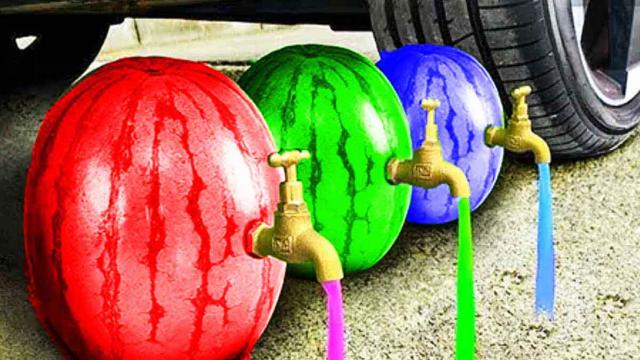 Crushing Videoð| Car vs Watermelon juiceð